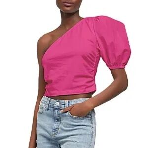 French Connection Rosanna Puff Sleeve One Shoulder Top-Women